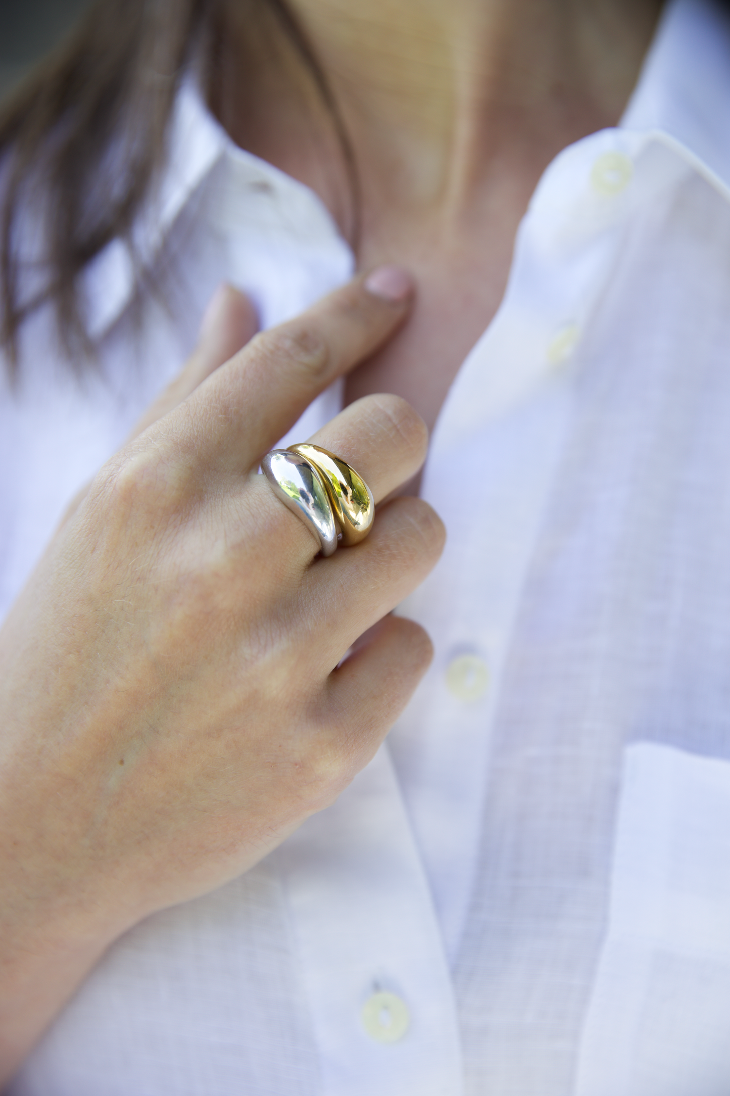 Stackable Wave Ring Gold