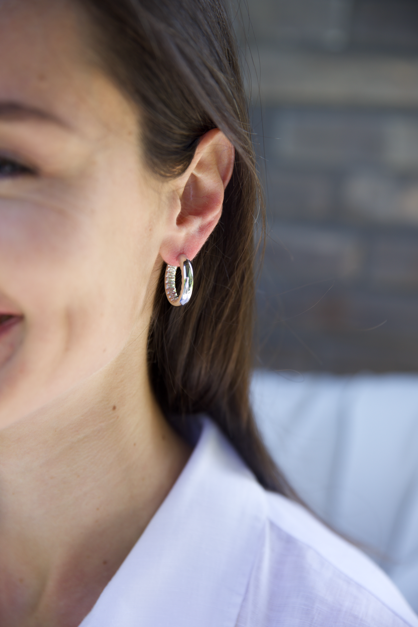 Statement Ear Hoop Silber