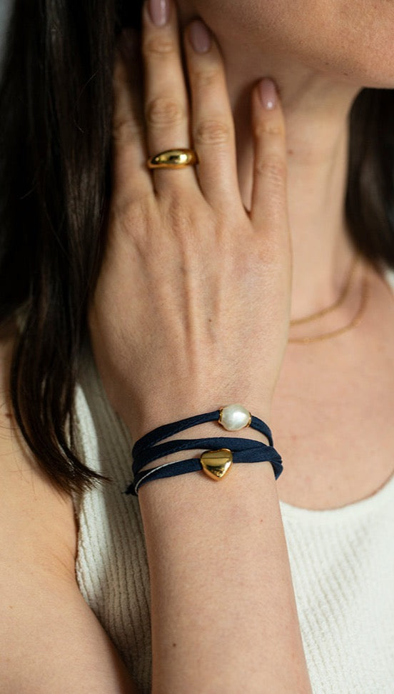 Seidenarmband BLAU